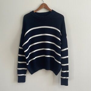 FIFTEEN TWENTY stripe sweater in navy
